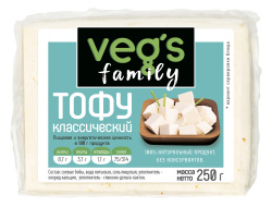 Тофу классический "VEG`S Family", 0,25 кг